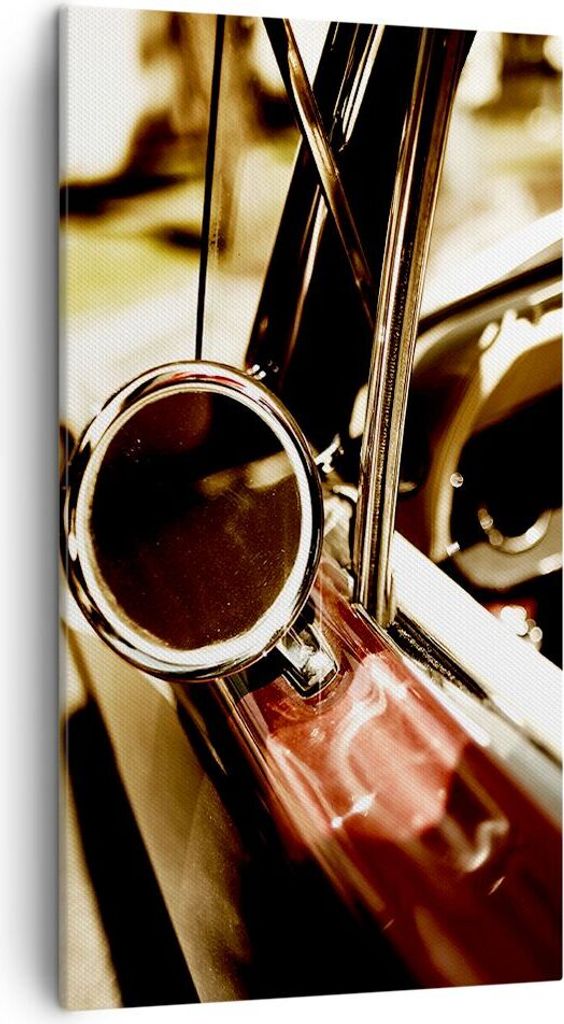 Bild auf Leinwand - Leinwandbild - Auto Seite Rad - 45x80cm - Wand Bild - Wanddeko - Wandbilder - Leinwanddruck - Bilder - Kunstdruck - Wanddekorat...