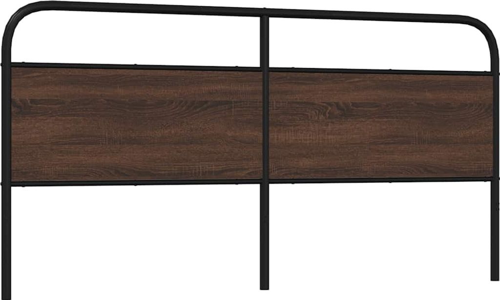 "Rabatt" Bettkopfteil modern - Kopfteil für Bett - Braun Eichen-Optik 180 cm Stahl und Holzwerkstoff - Kopfteile CC18479