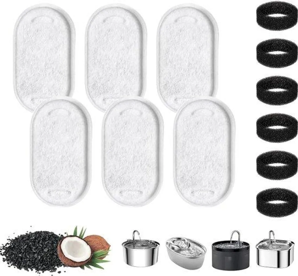 Filtres anti-odeur et impuretés pour fontaine inox 3.2L et 2L - 12 unités
