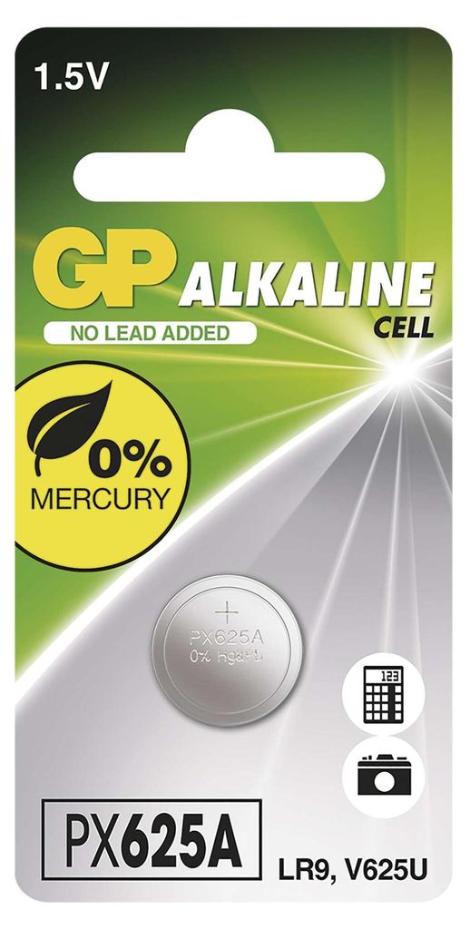 Alkalická knoflíková baterie GP 625A (LR9), 1 ks