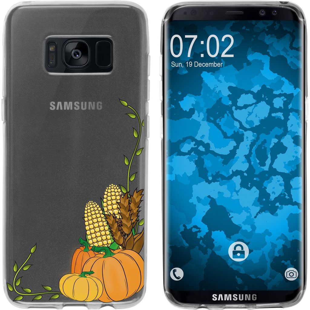PhoneNatic Case kompatibel mit Samsung Galaxy S8 Plus Silikon-Hülle Herbst Erntedankfest/Thanksgiving M5