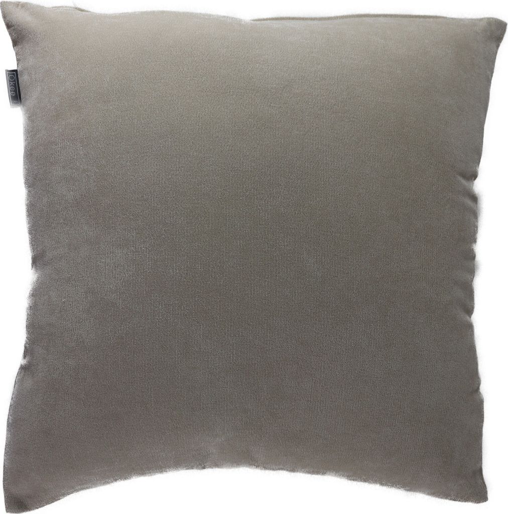 Kissenhülle Kissenbezug Dekokissen Geschenkidee Velours- Optik Baumwollmischung 45/45 cm beige