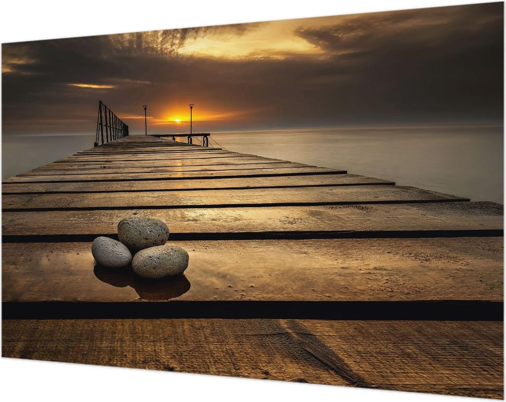 Wandtapete - Dekorative Tapete für Wohnzimmer- Tapetenfolie für Wanddekoration - 104x70 cm - Sonnenuntergang