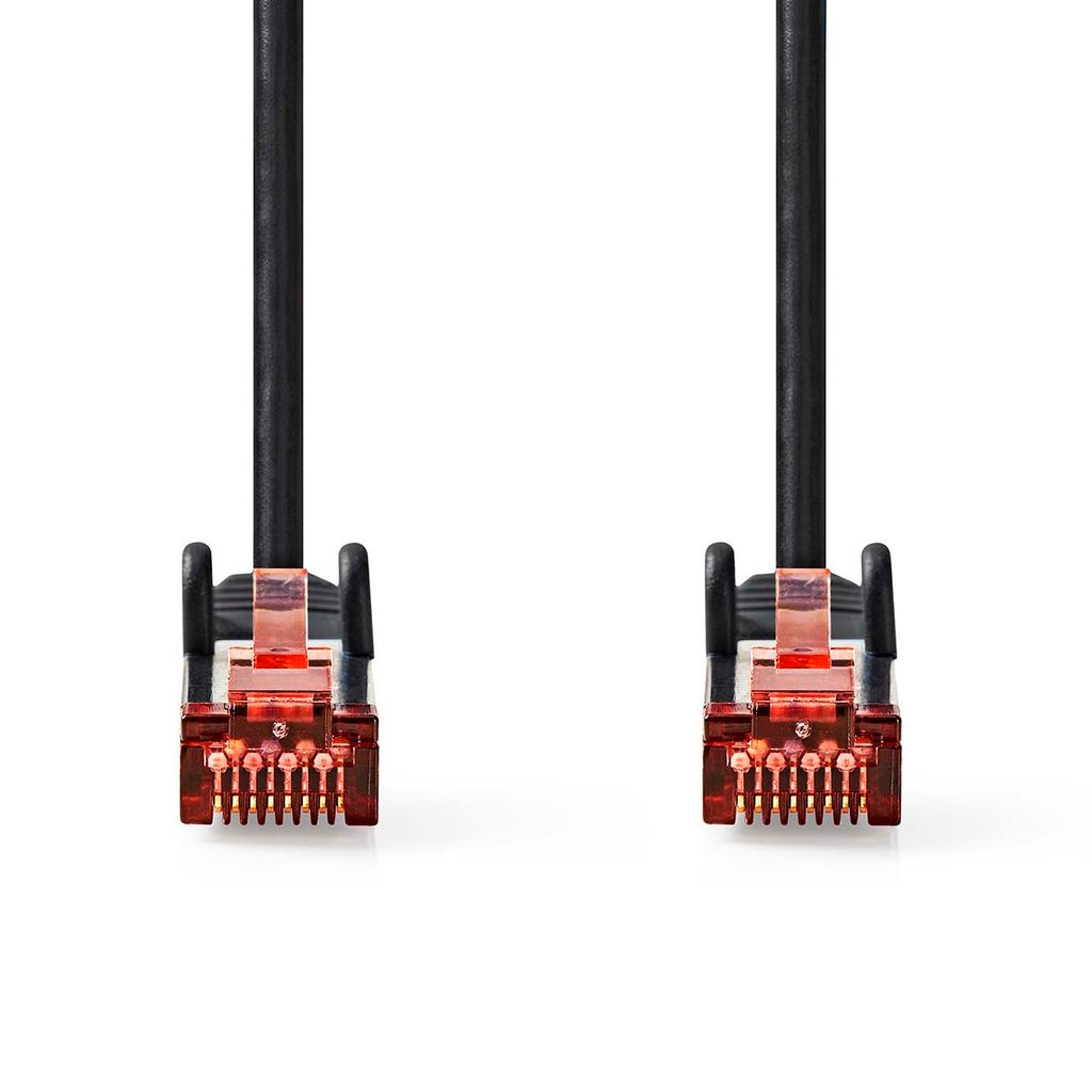 Nedis CAT6-Netzwerkkabel - RJ45 Stecker - RJ45 Stecker - S/FTP - 5.00 m - Rund - LSZH - Schwarz - Label