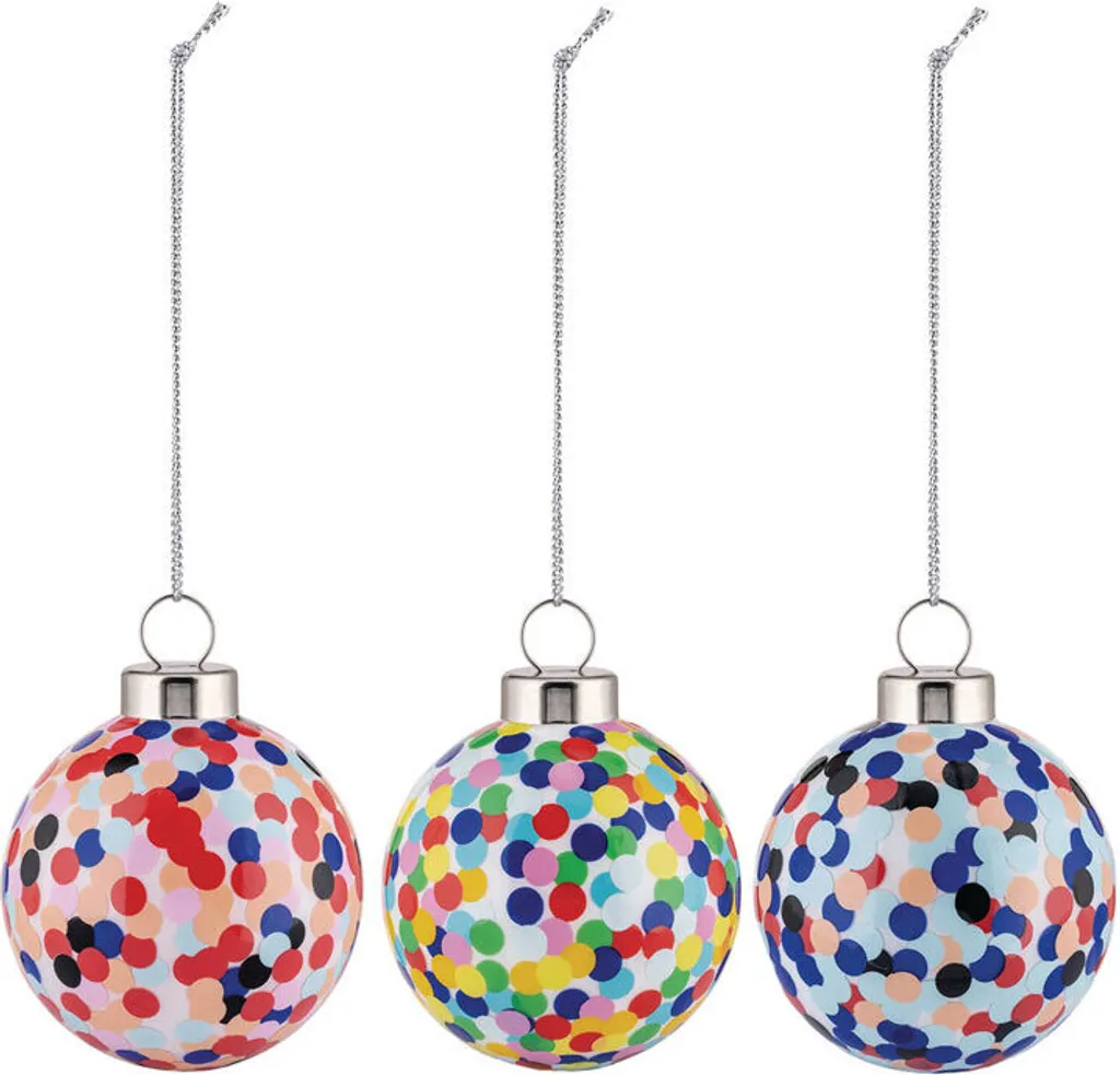 Décorations de Noël Alessi Proust en verre soufflé - Lot de 3 boules