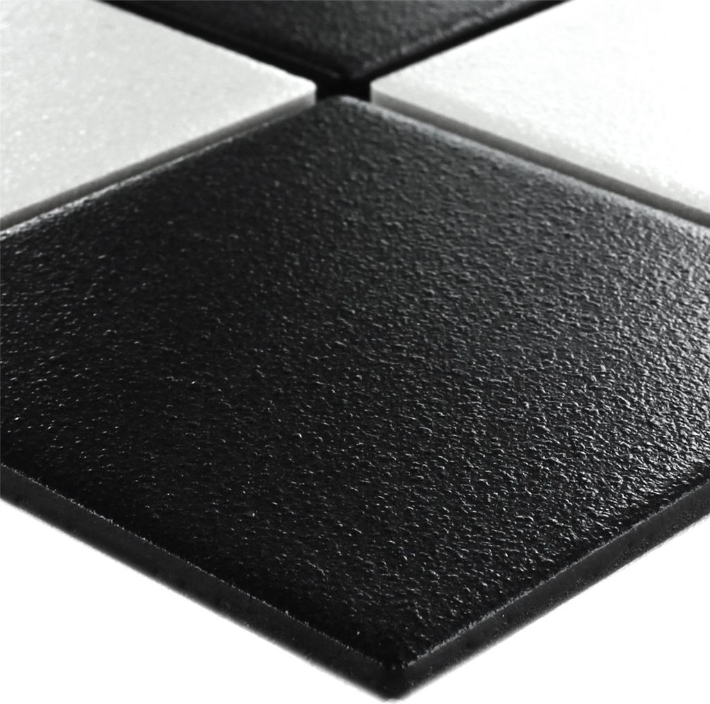 Keramikmosaik Fliesen Schwarz Weiss Matt Produktbild 