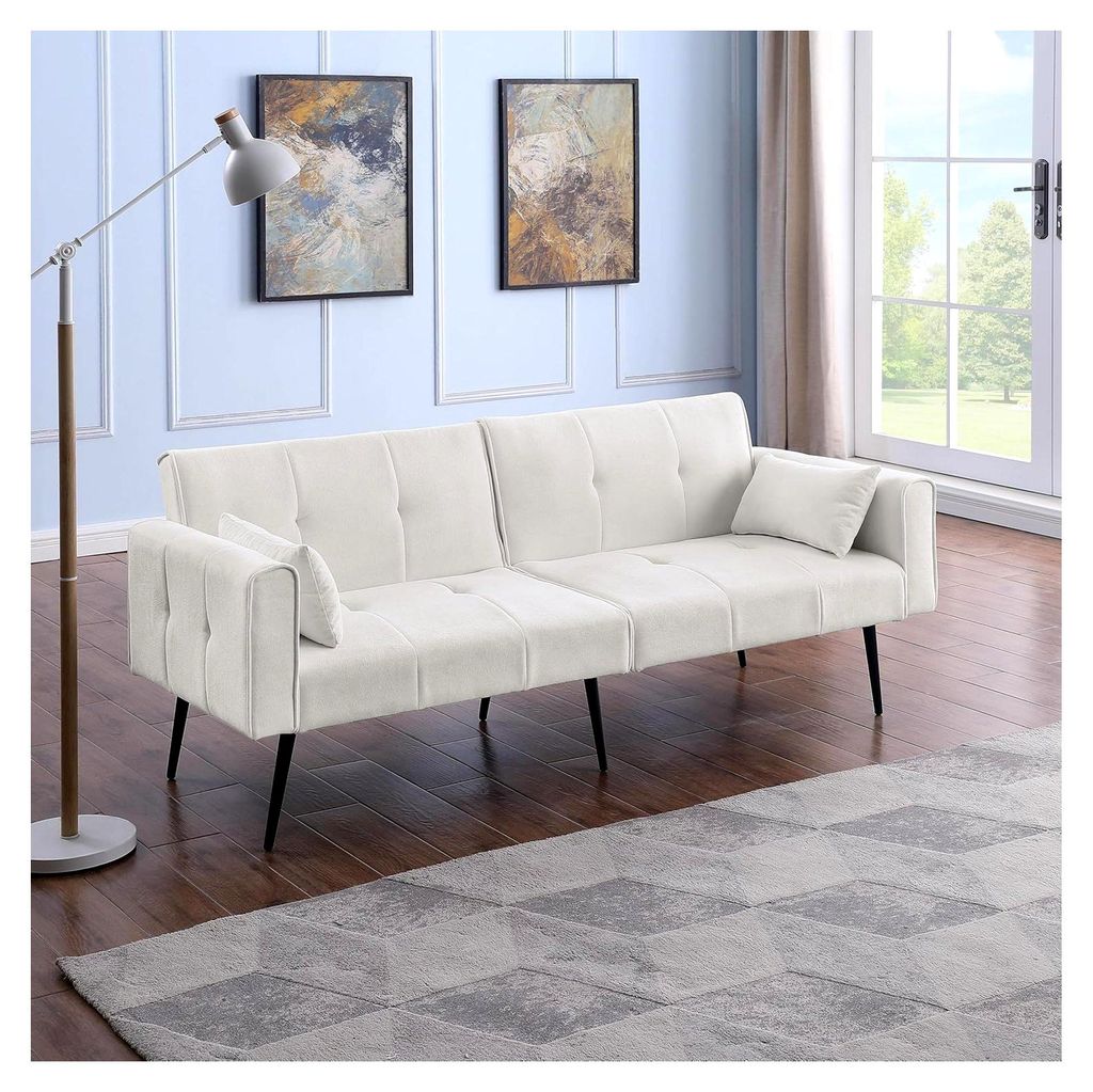 Schlafsofa, Sofa mit Schlaffunktion, Modernes 68" Futon-Couch, Umwandelbar in Bett, Elegantes Futon-Set, Geeignet für Wohnungen/Gästezimmer/Loung...
