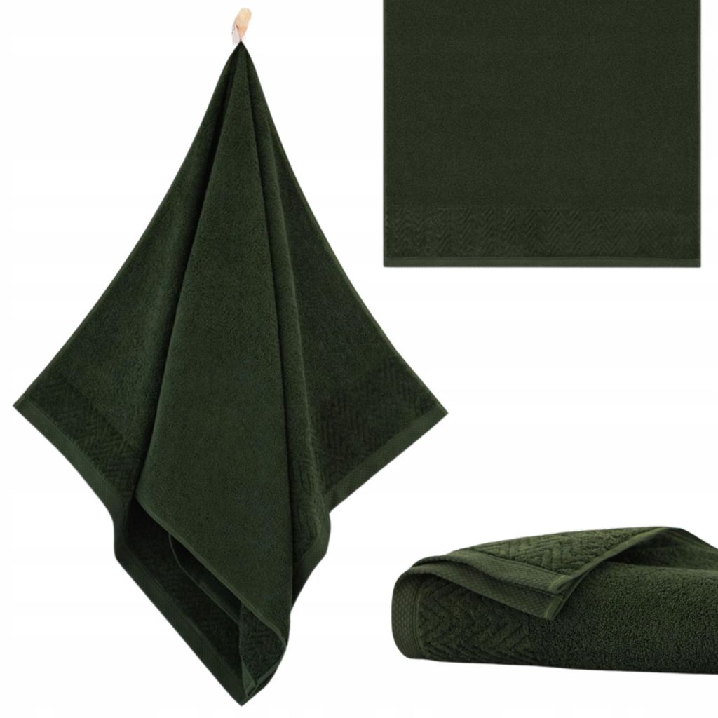 Handtuch - 100% Baumwolle - 450 g/m2 - 70x140 cm - Extra Saugfähig - Grün - hohe Grammatur - TOSCANA