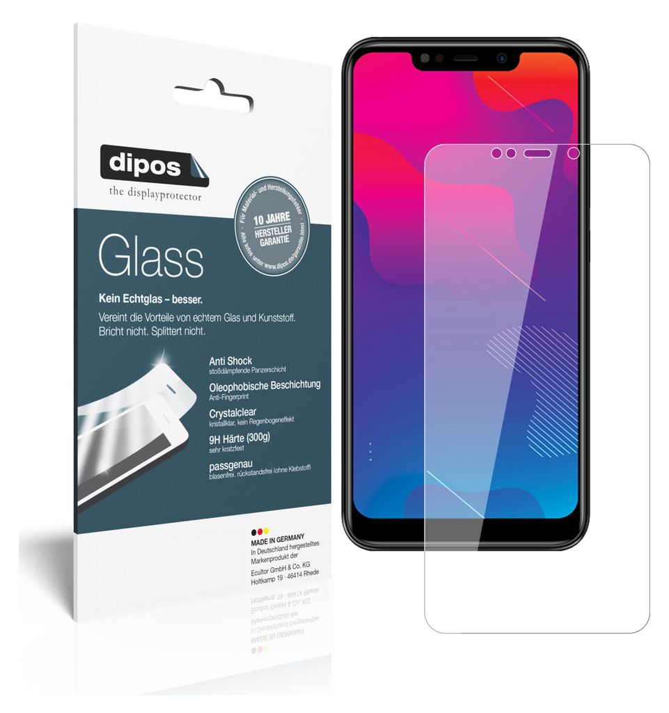 2x Schutzfolie für Panasonic Eluga Z1 - Anti-Shock 9H Folie dipos Glass