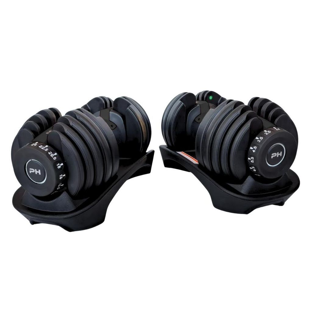 PH Fitness Verstellbare Hantel Set 24KG Schwarz - 2 STÜCK - Produktbild 