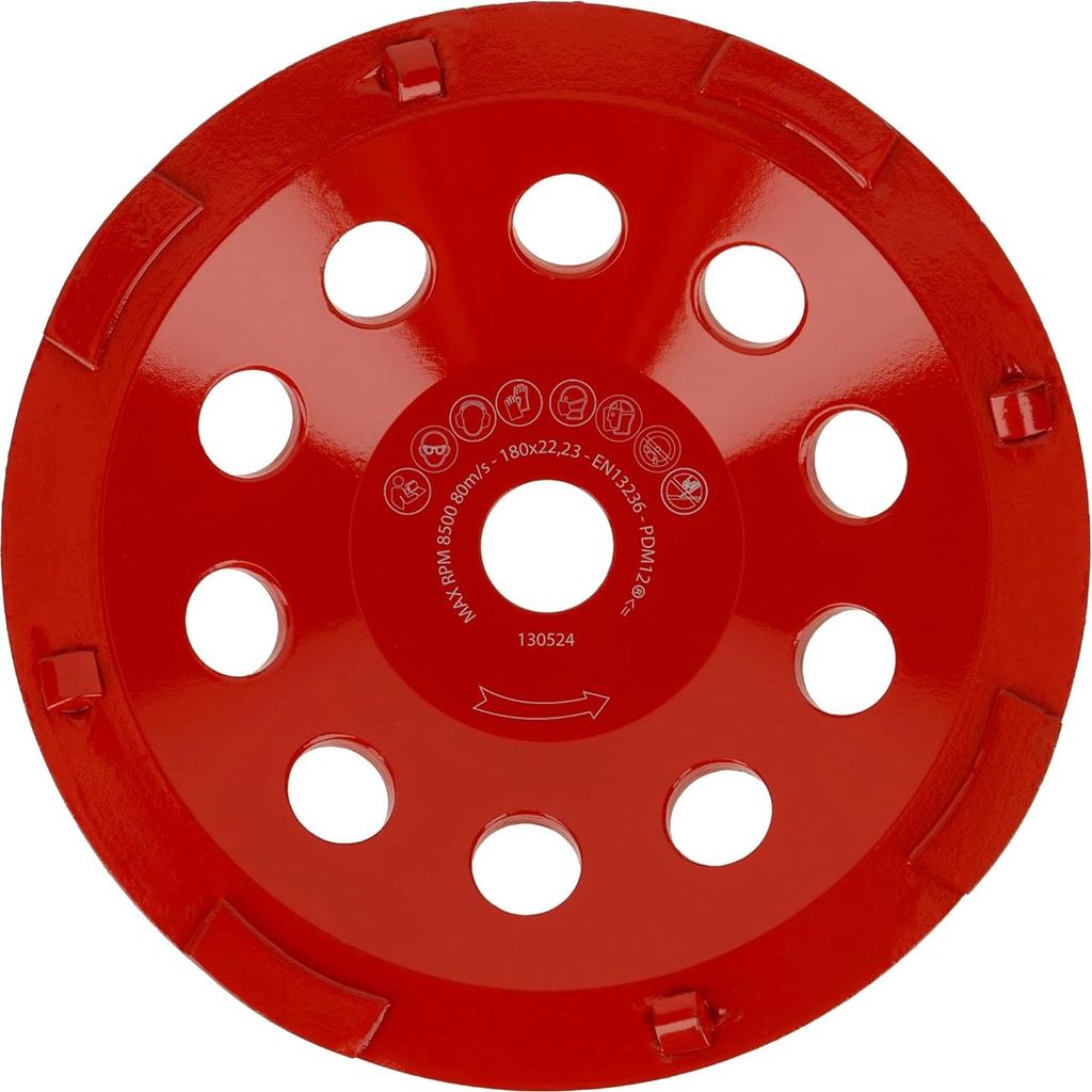 PRODIAMANT Diamant Schleiftopf PKD 180mm mit Stützsegmenten für Beschichtungen,