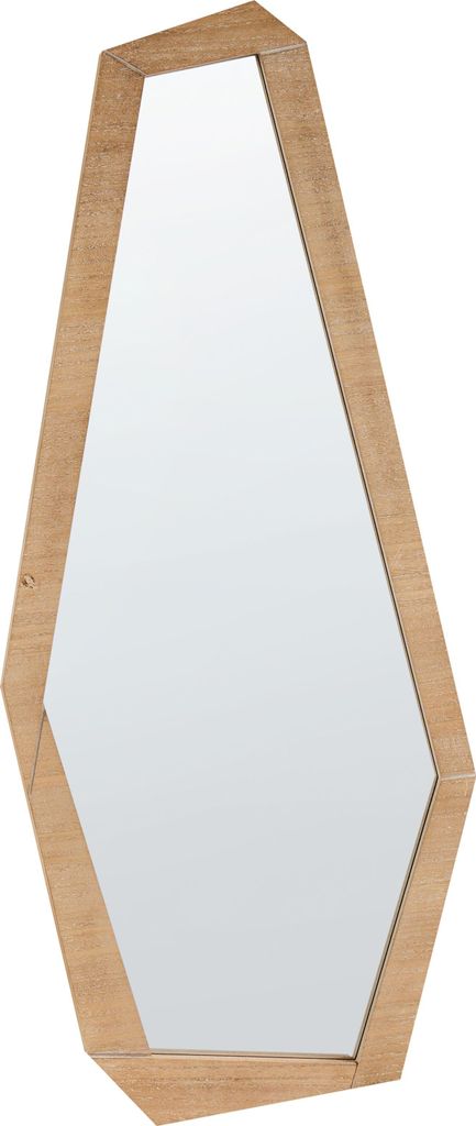 BELIANI Wandspiegel zum Aufhängen hellbrauner Holzrahmen großer Spiegel Schlafzimmer Wohnzimmer Flur moderner Stil