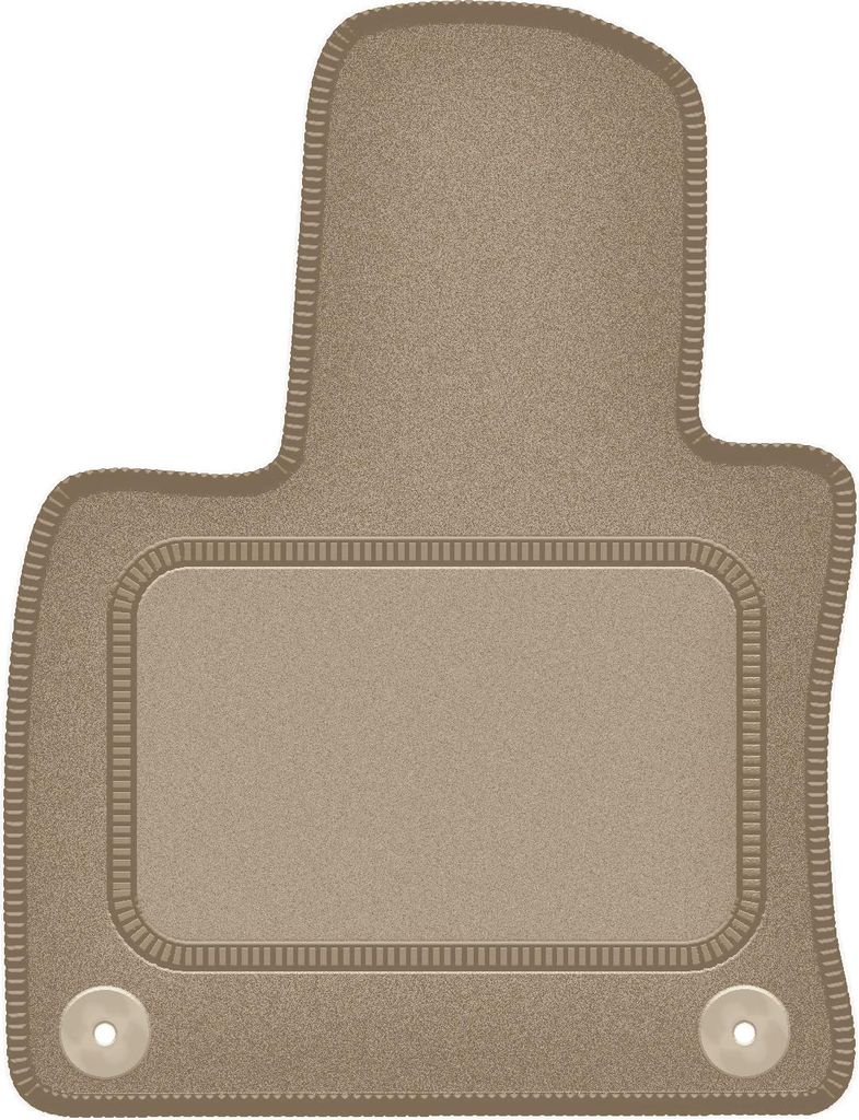 Fahrerfußmatte Velours beige passend für Hongii E-HS9 (2020-, 5-sitzig) – mit Befestigungen – passgenau