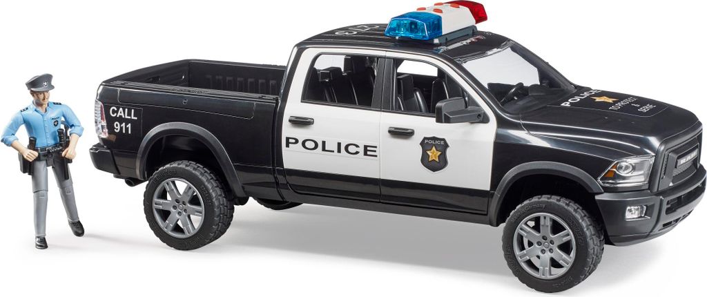 Bruder 02505 - RAM 2500 Policyjny pickup z policjantem, Zdjęcie produktu 