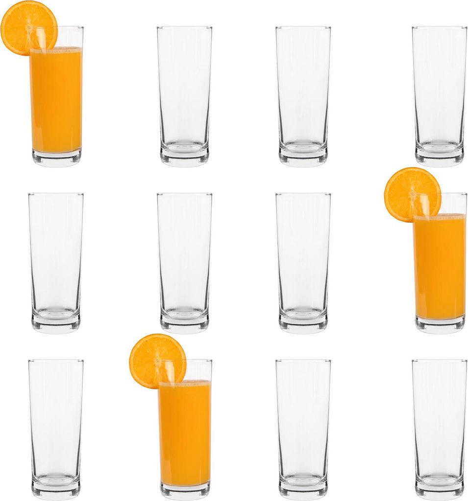12x Liberty 360ml Highball-Gläser - Groß Hi Ball Glas Wasser Gin Saft Cocktail Trinkgläser Becher-Set - by LAV