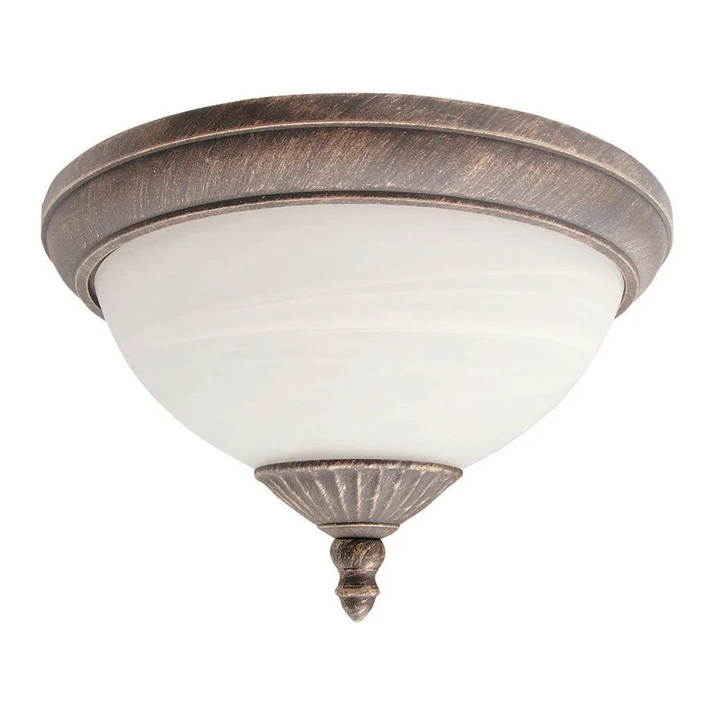 Éclairage terrasse plafonnier Madrid ø335mm or-blanc E27 résistant
