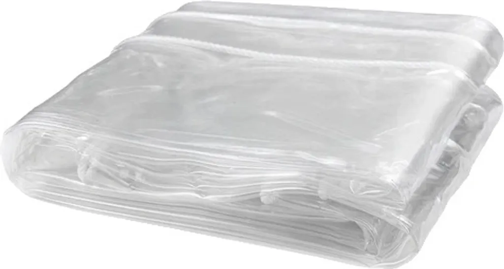 Bâche PVC transparente 3x4m 380g/m² haute densité résistante à la pluie