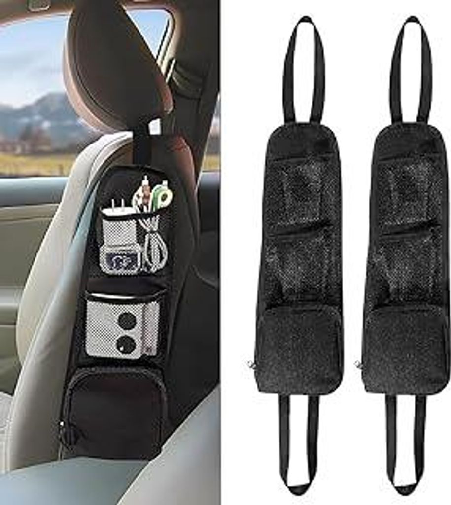 Autositz-Seitenorganisator 2 Stück Auto Organizer Kinder mit 3 Große Speicherkapazität Auto Zubehör Innenraum Rücksitz Organizer Sitz Organize...