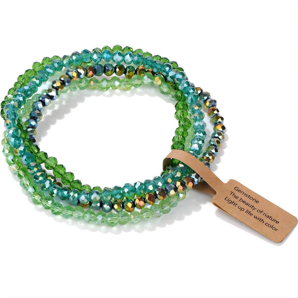 Elegantes Damenarmband WF-40098 in Grün – Stilvolles Accessoire KP40098