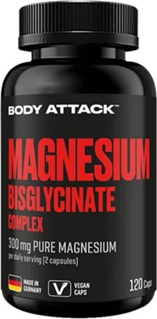 Body Attack Magnesium Bisglycinat (120 Kapseln)