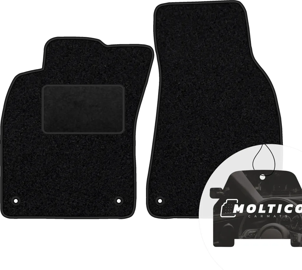 Tappetini Anteriori Velours Nero per Audi A6 C6 2006-2011 - moto-MOLTICO