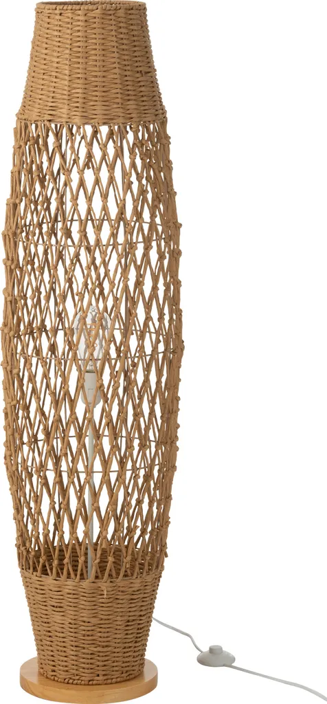 Lampadaire de Salon Métal Torsadé J-Line pour une Ambiance Chaleureuse