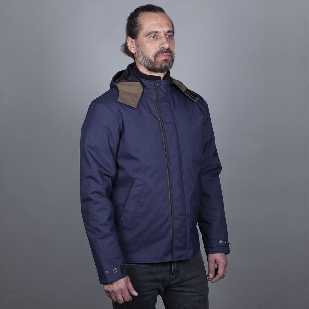 Helstons Flame wasserdichte Motorrad Textiljacke, blau, S