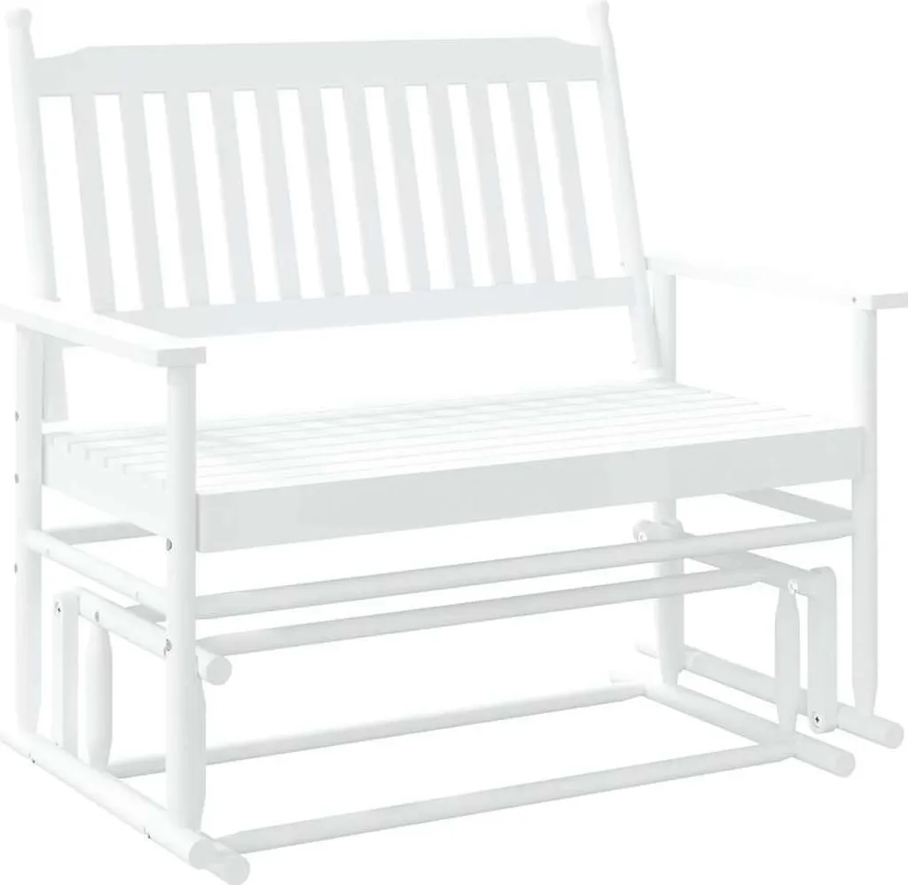 Banc à bascule de terrasse vidaXL blanc pour détente et extérieur