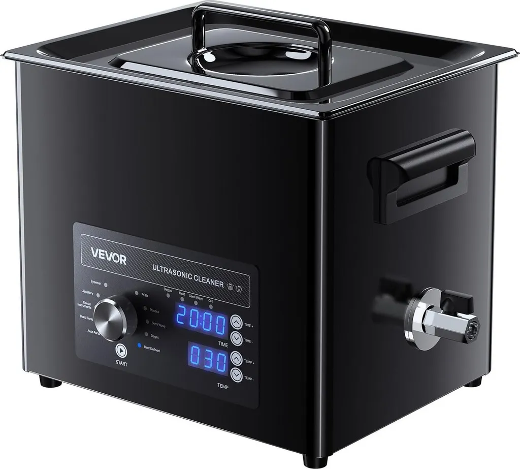 Bac de nettoyage à ultrasons 10L haute capacité pour pièces en acier