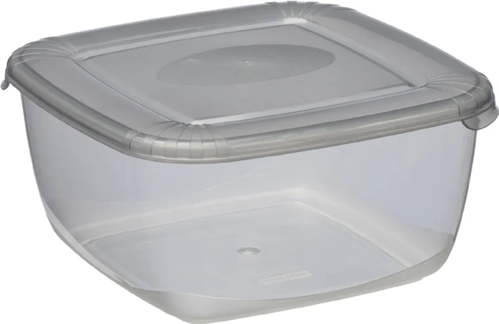 plast team 16760804 plast team Gefrierdose Polar, 2,5 litri, grigio, quadrato