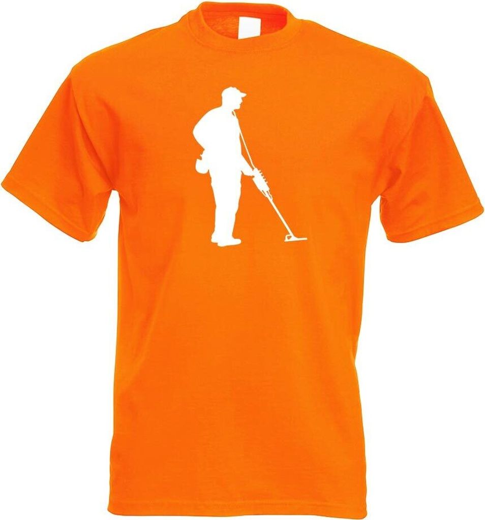Kiwistar - T-Shirt - orange - Metalldetektor Schatzsuche Motiv Bedruckt Funshirt Design Print - mit Motiv Bedruckt - Funshirt Design - Sport - Frei...