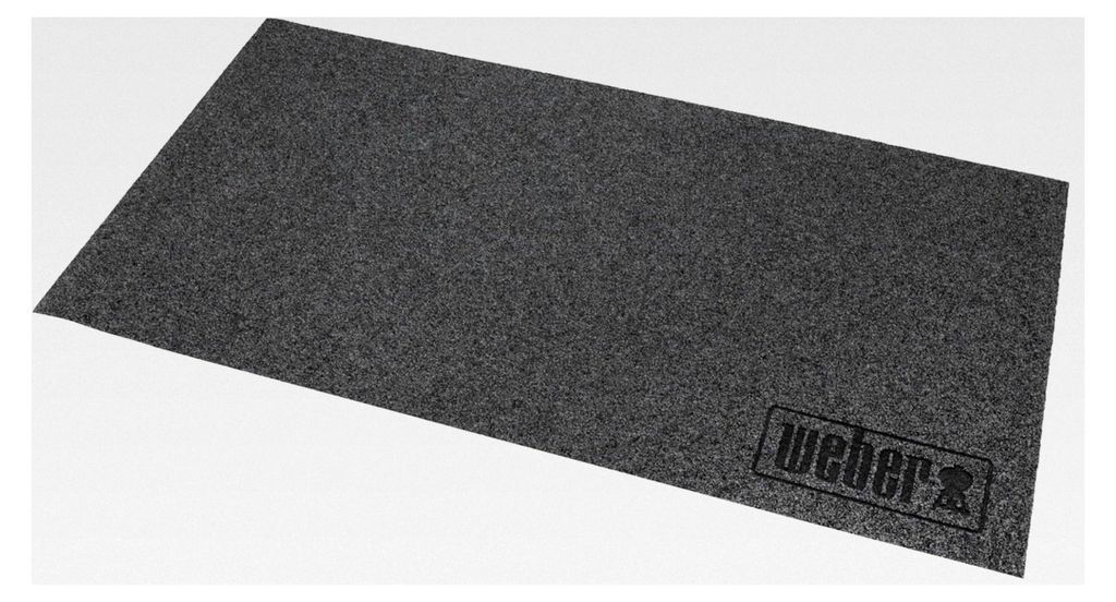 Bodenschutzmatte XL für Neue Summit und Plancha 76 cm – schützt Terrasse vor Fett und Funken, rutschfestes Material – grau