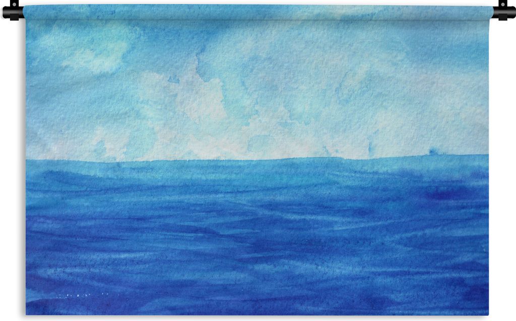 MuchoWow Wandteppich Wandbehang Meer - Aquarell - Himmel 60x40 cm Tapisserie Dekoration Wandtuch - Wanddekorationen