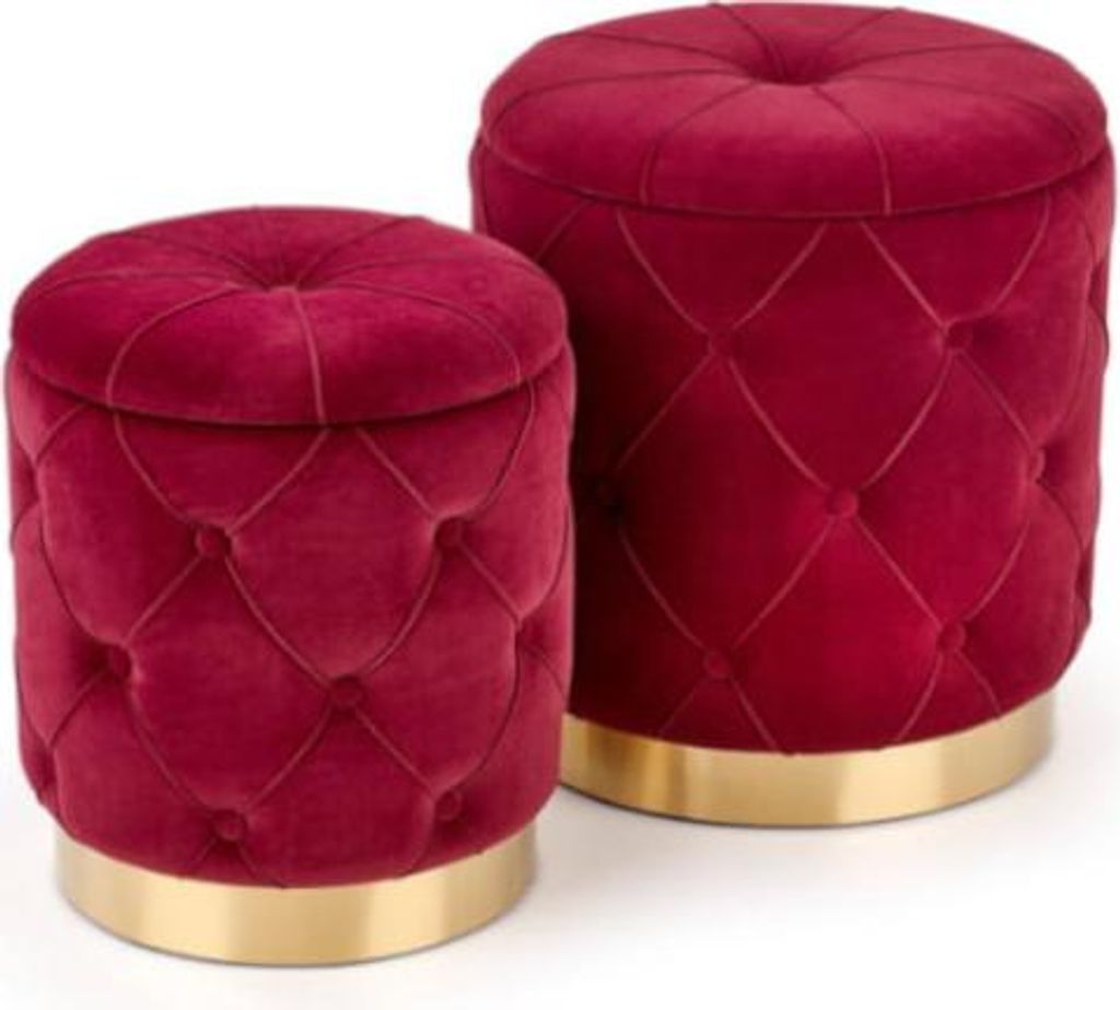 Ensemble de 2 poufs Polly Image du produit 