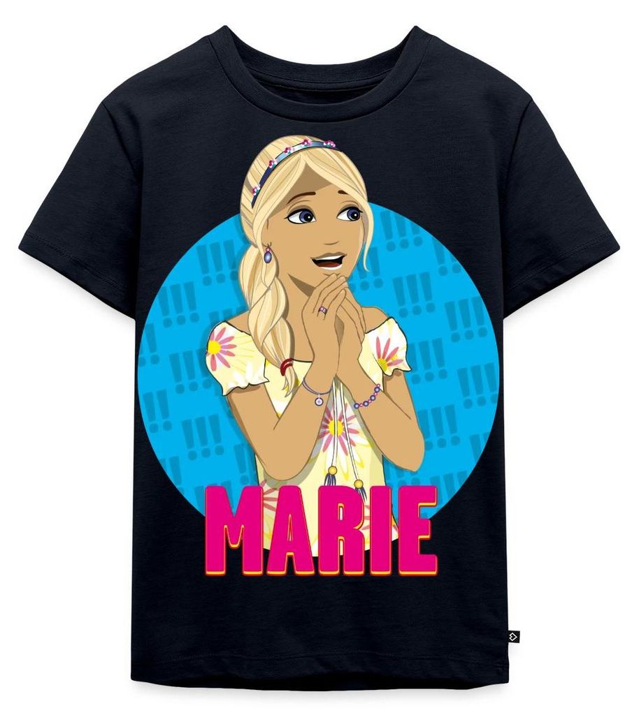 Spreadshirt Die Drei Ausrufezeichen Marie Kinder Premium T-Shirt, 134/140 (8 Jahre), Navy