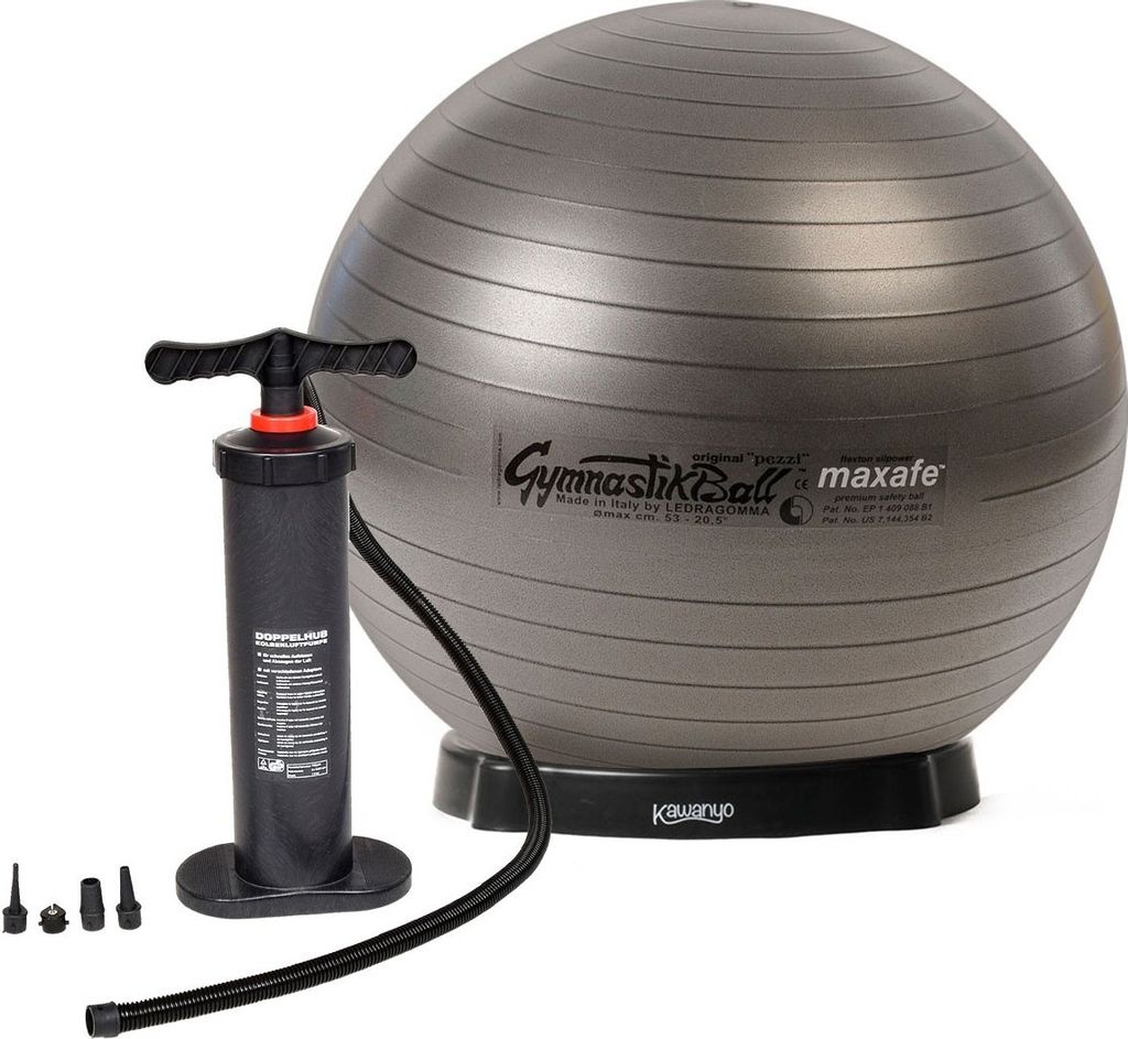 Original Pezzi® Gymnastikball MAXAFE m. Standpumpe u. Produktbild 
