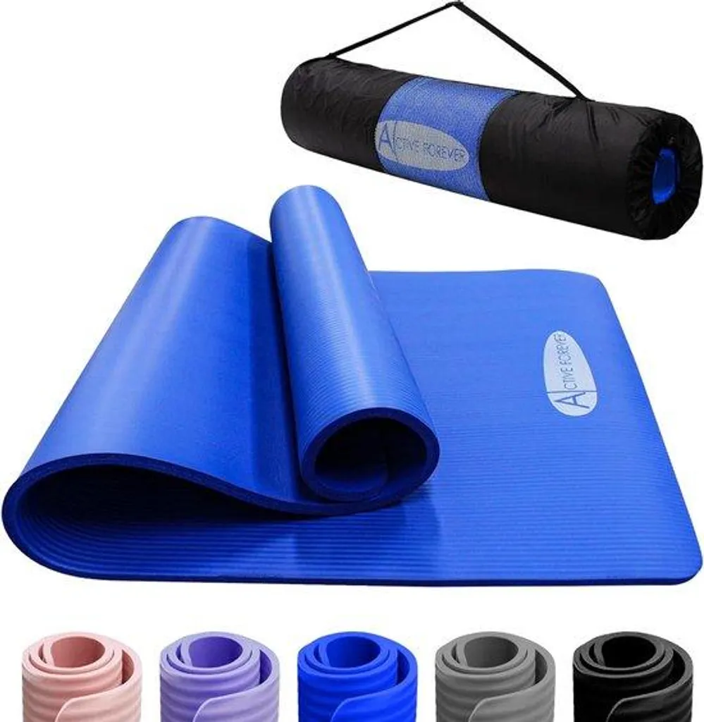 Tapis de gym rose antidérapant en NBR pour fitness et Pilates à domicile
