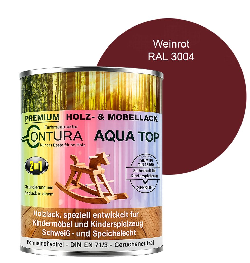 Contura 750ml. Möbellack Lack für Kinderspielzeug Buntlack Produktbild 