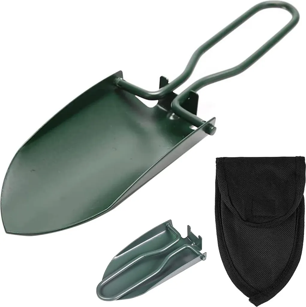 Survival Scoop Mini pelle pliante avec sac de transport pour camping