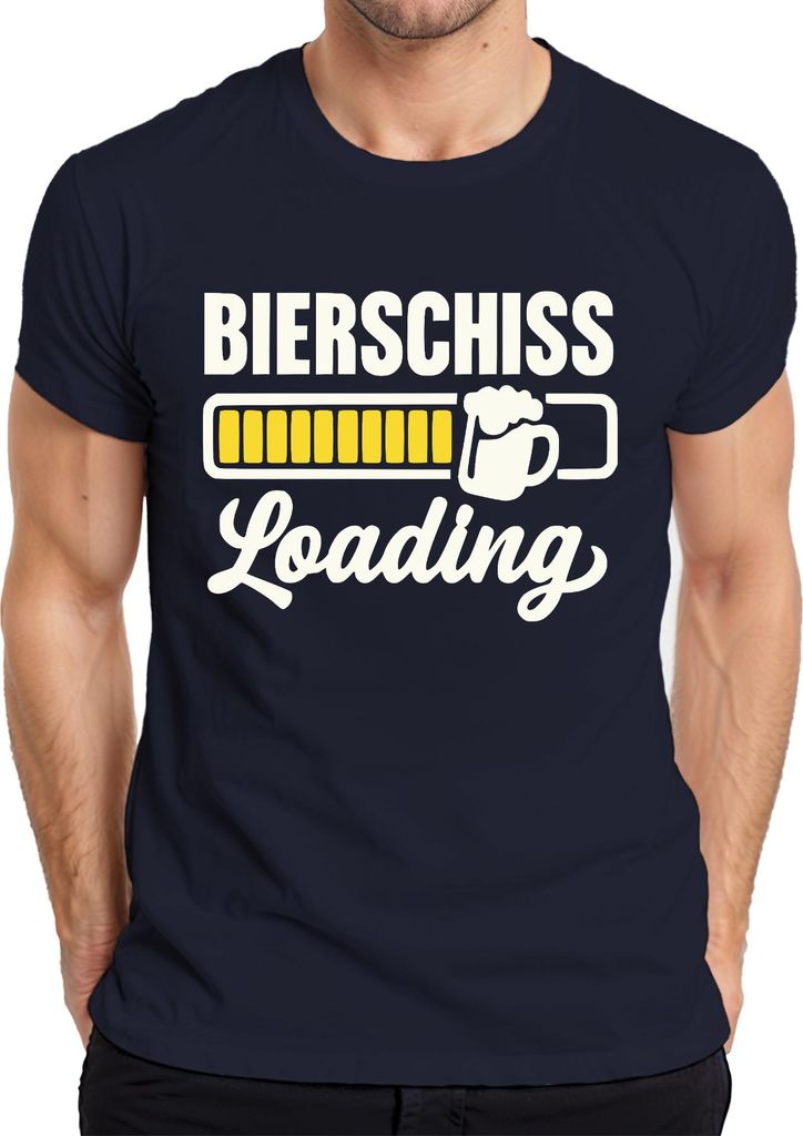 Bierschiss Loading Bier Party Geschenk JGA Lustig Herren T-Shirt, Navy, L
