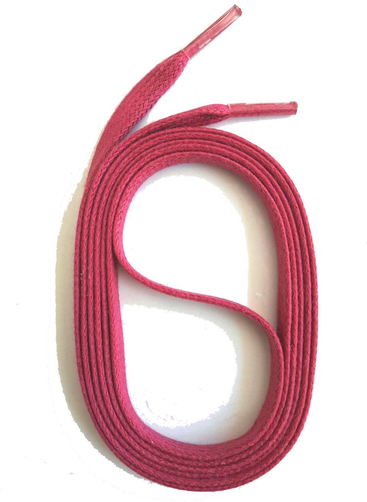 SNORS gewachste Schnürsenkel flach - PINK - 6-7mm - 90cm