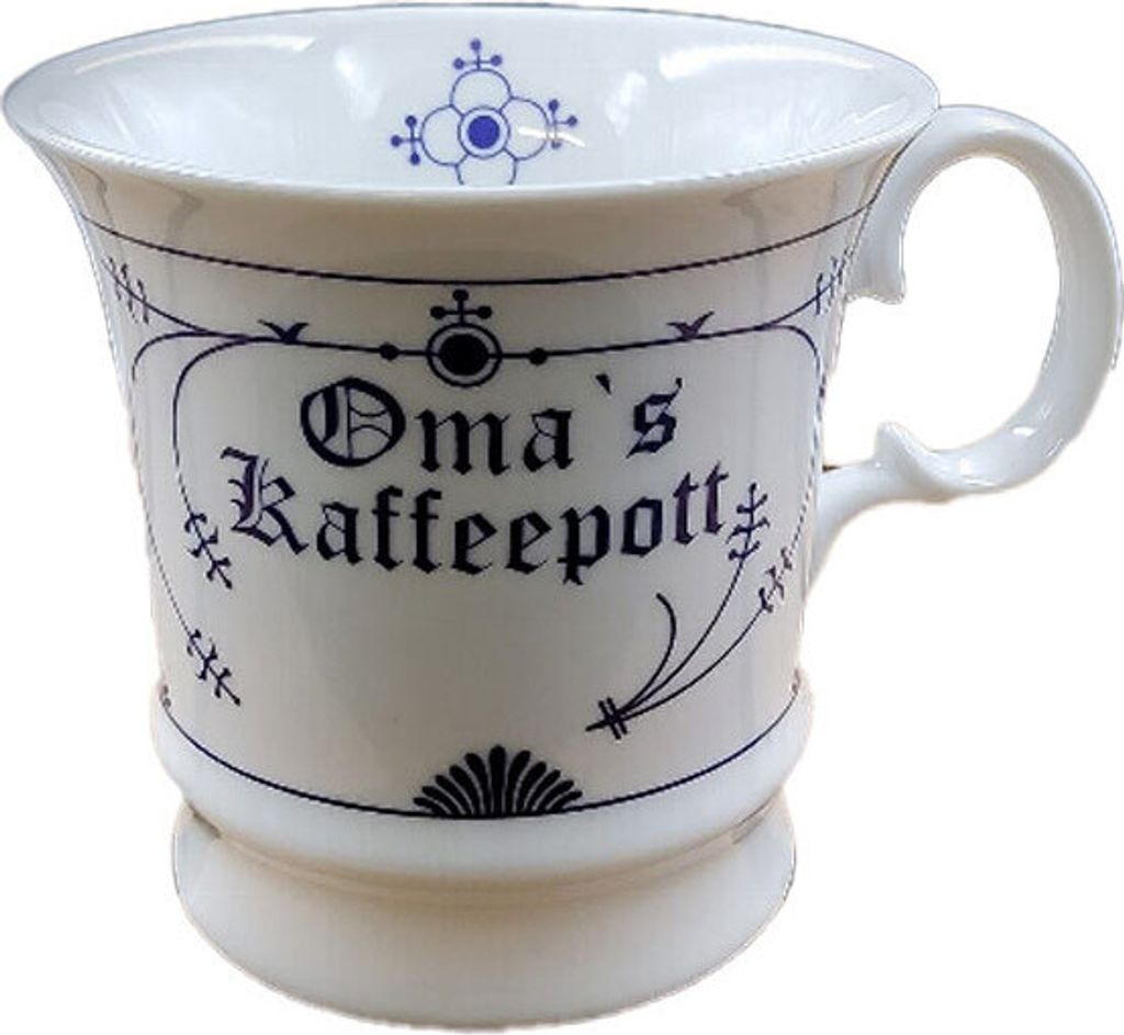 Omas Kaffeepott Indisch Blau Tasse Becher Kaffeetasse Produktbild 