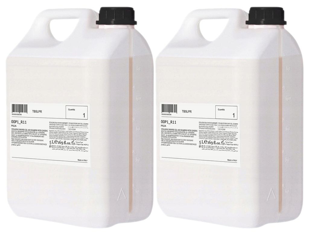 PRIJA flüssiges Shampoo/Duschgel Ginseng 2x5L Produktbild 