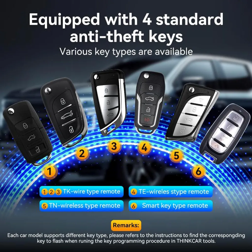 Programmeur Clé Auto 4 Modes Antivol THINKCAR Tkey 101 Haute Sécurité