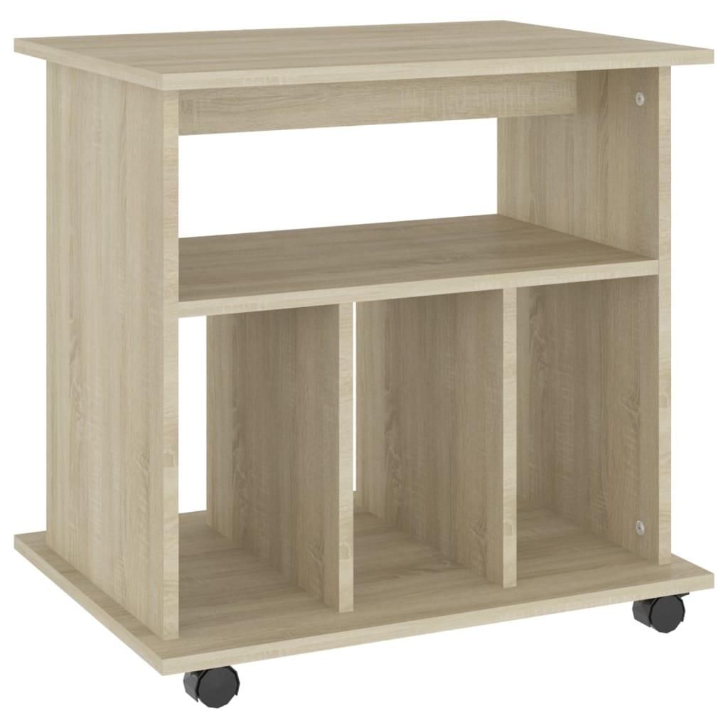 vidaXL Rolkast Sonoma-eikenhout, 60x45x60 cm, houtvezel Productafbeelding 
