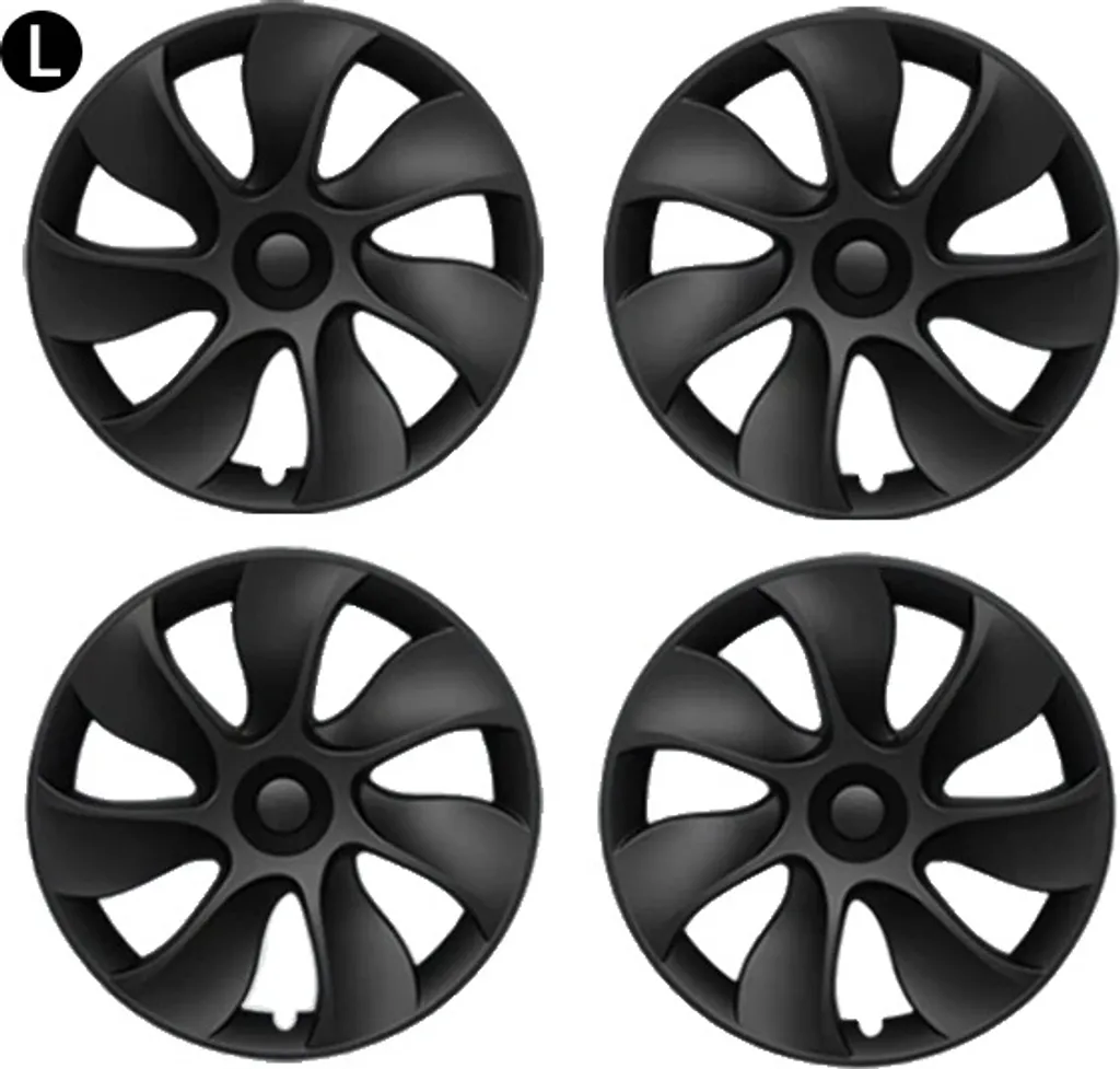 Enjoliveur de roue Tesla Modèle Y 19" noir mat pour jantes d'origine