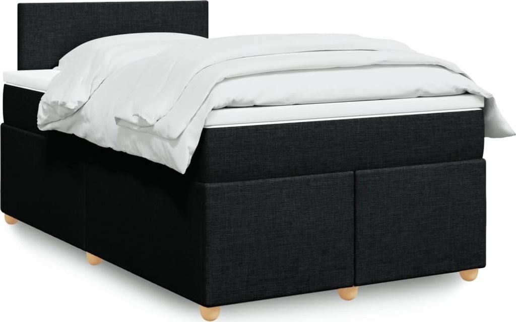 Maison Exclusive - Boxspringbett mit Matratze Schwarz 120x190 cm Stoff