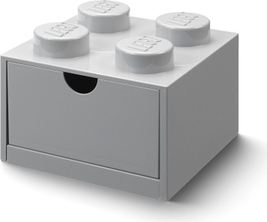 Pudełko na przybory do pisania LEGO 4 z szufladą - szare Zdjęcie produktu 