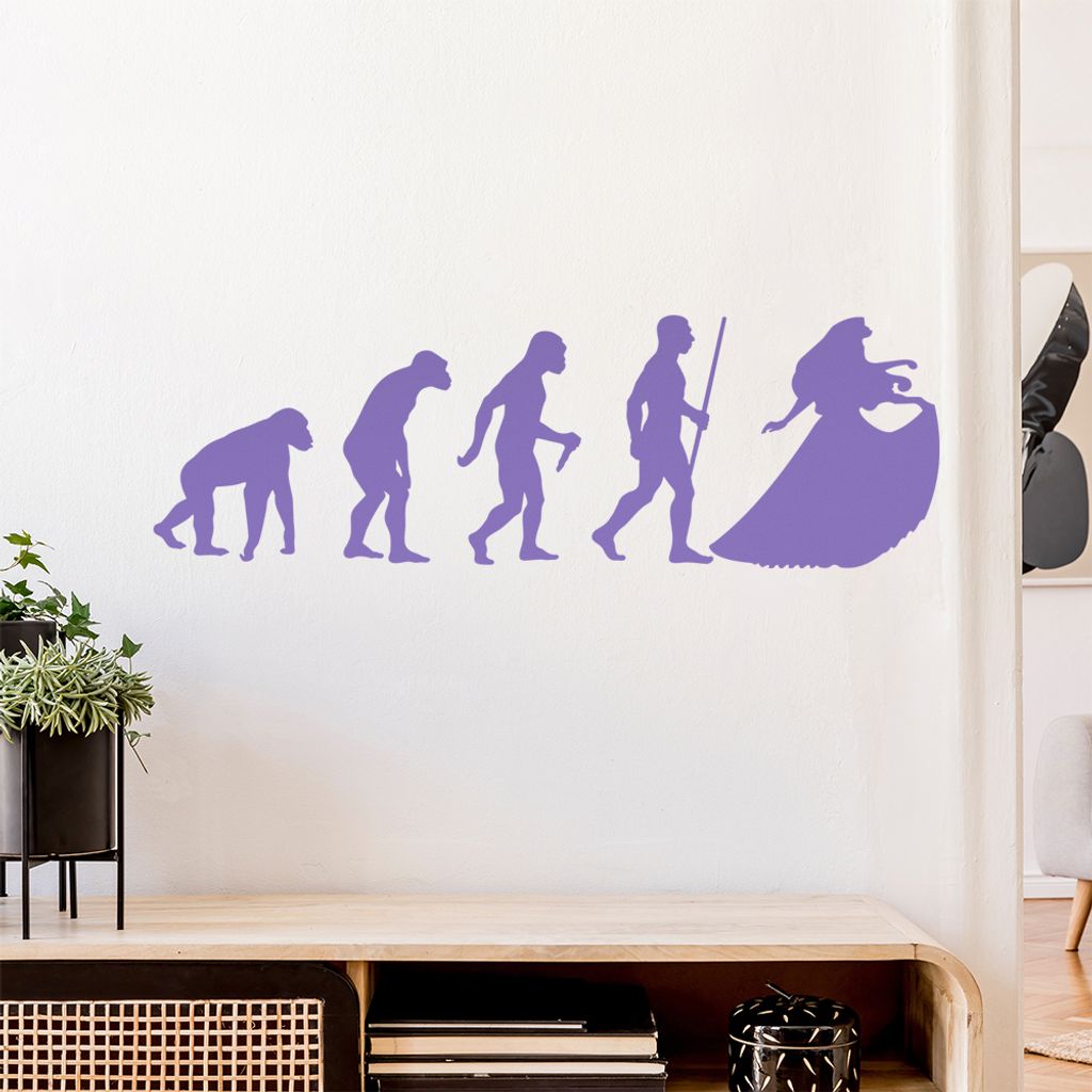 Prinzessin Evolution Wandtattoo Wandaufkleber Wall Sticker - Dekoration, Küche, Wohnzimmer, Schlafzimmer, Badezimmer