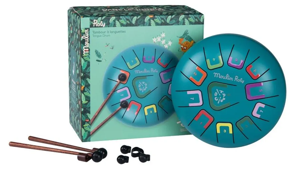 Tambour métal incassable pour enfant - Éveil sonore sans écran dès 3 ans